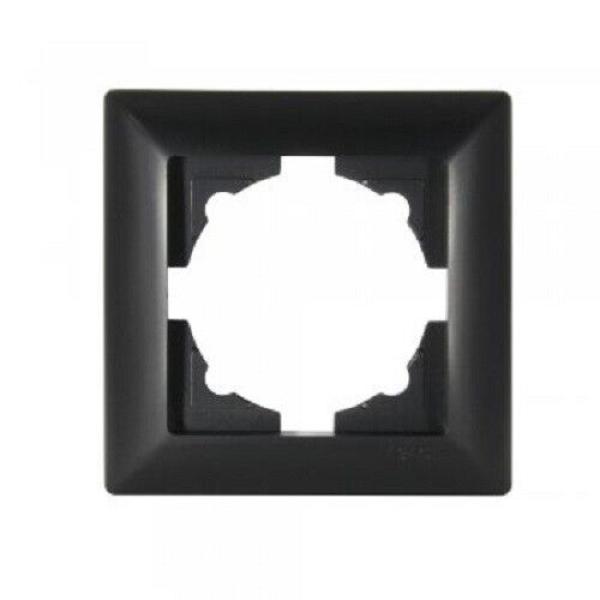 Gunsan Visage 1-fach Rahmen für 1 Steckdose Schalter Dimmer Schwarz